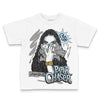 Jordan 4 Retro GS “Blue Chill” DopeSkill Toddler Kids T-shirt NPC Graphic Streetwear - White
