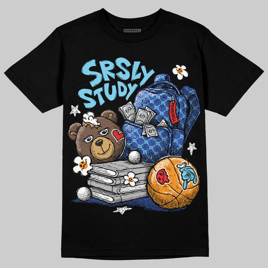 Royal Blue Sneakers DopeSkill T-Shirt SRSLY Study Graphic Streetwear - black
