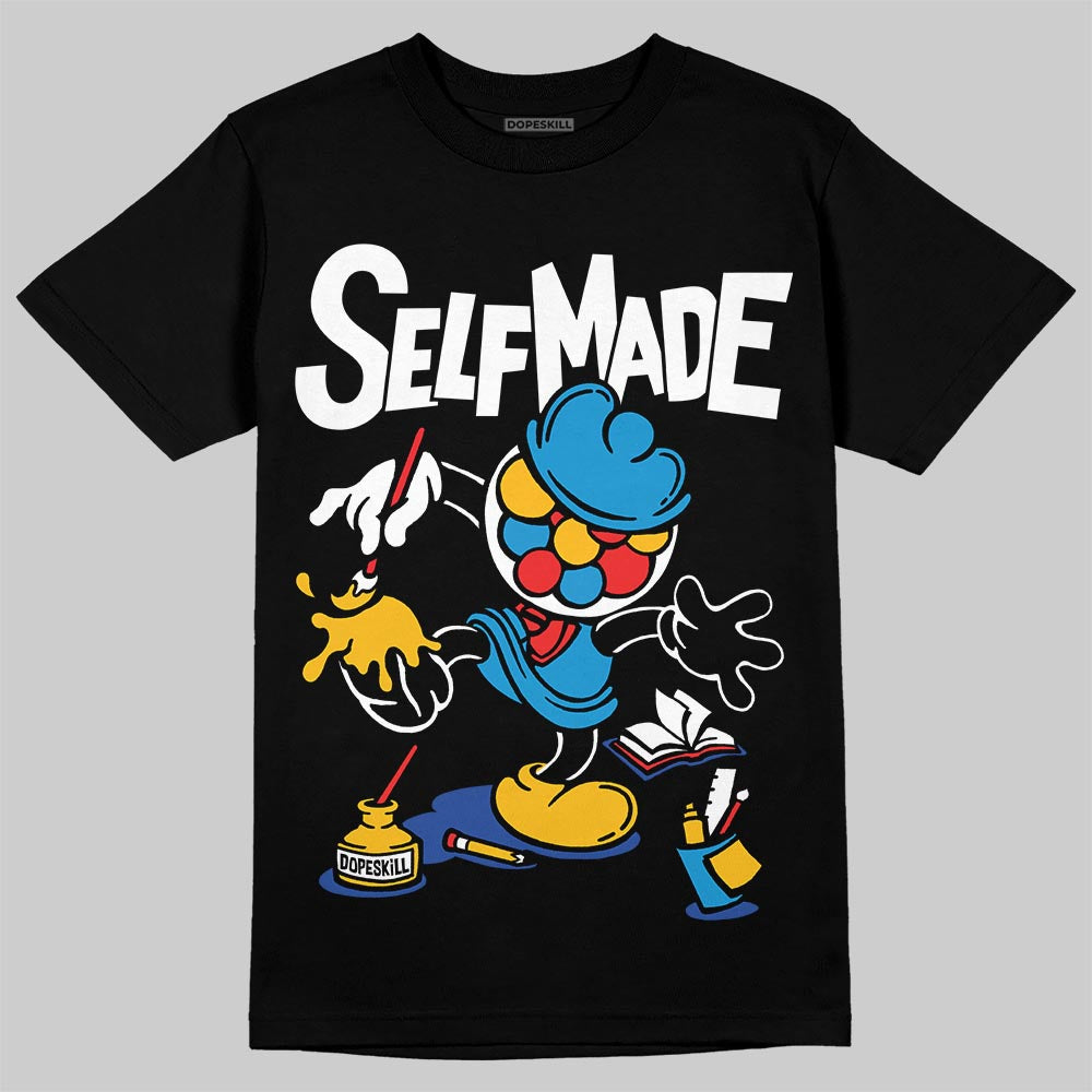 Royal Blue Sneakers DopeSkill T-Shirt Self Made Graphic Streetwear - Black
