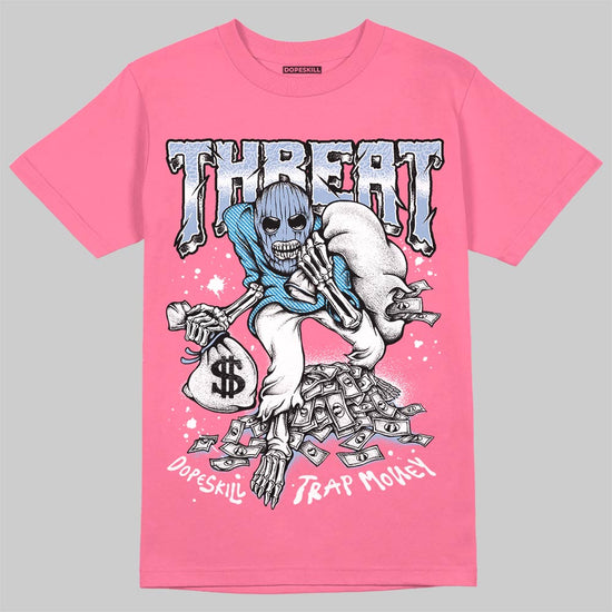 Jordan 3 GS “Cobalt Bliss” DopeSkill T-Shirt Threat Graphic Streetwear - Safety Pink