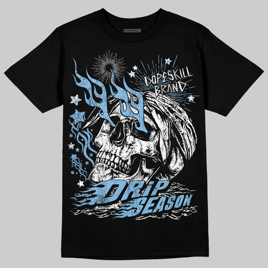 University Blue Sneakers DopeSkill T-Shirt Drip Season Graphic Streetwear - Black