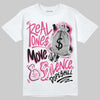Asics Gel-1130 Pink Glo/ Black DopeSkill T-Shirt Real Ones Move In Silence Graphic Streetwear - White