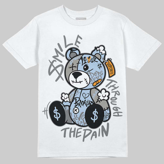 New Balance Abzorb 2000 “Silver/Blue” DopeSkill T-Shirt Smile Through The Pain Graphic Streetwear - White