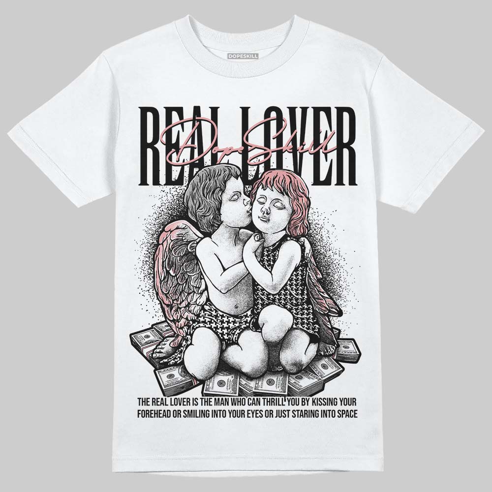 Harris Tweed x Wmns Dunk Low 'Black Phantom' DopeSkill T-Shirt Real Lover Graphic Streetwear White