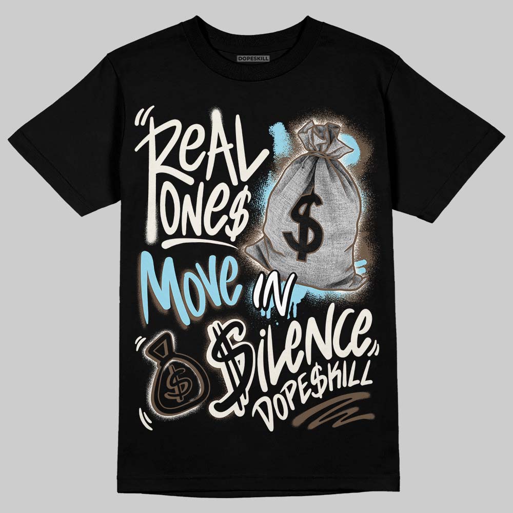 Asics Gel-Kayano 12.1 Cream/Stillwater DopeSkill T-Shirt Real Ones Move In Silence Graphic Streetwear - Black