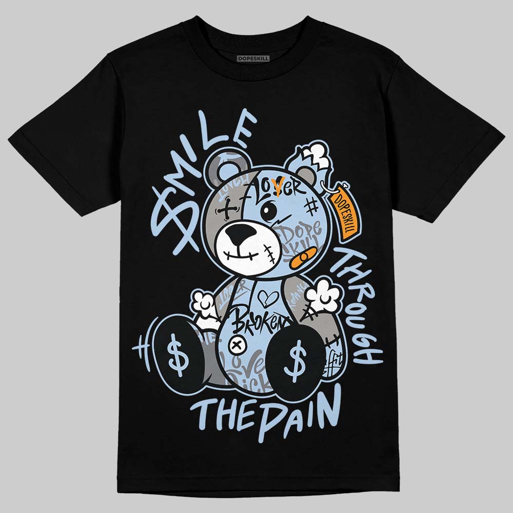 New Balance Abzorb 2000 “Silver/Blue” DopeSkill T-Shirt Smile Through The Pain Graphic Streetwear - Black