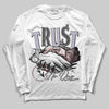 Harris Tweed x Dunk Low Denim Turquoise and Baroque Brown DopeSkill Long Sleeve T-Shirt Trust No One Graphic Streetwear - White