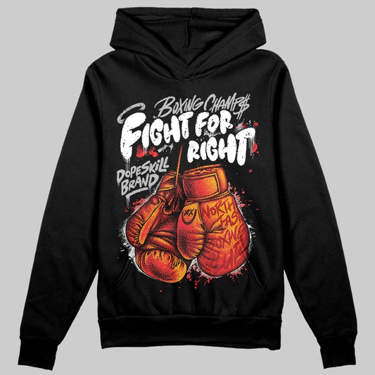 Black and White Sneakers DopeSkill Hoodie Sweatshirt Fight For Right Graphic Streetwear - Black