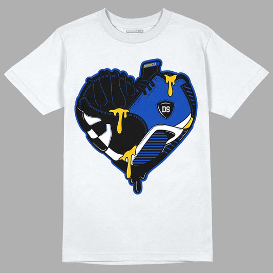 Jordan 14 “Laney” DopeSkill T-Shirt Heart Jordan 14 Graphic Streetwear - White