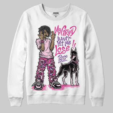 Pink Sneakers DopeSkill Sweatshirt My Grind Won't Let Me Lose Graphic Streetwear - White