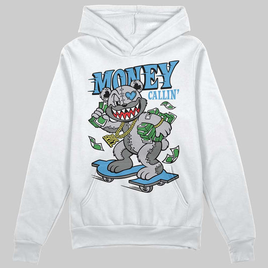 Grey Sneakers DopeSkill Hoodie Sweatshirt Money Callin' Graphic Streetwear - White