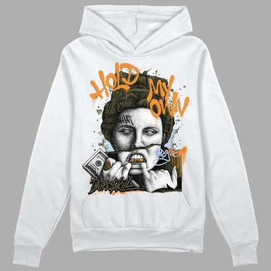Jordan 5 "Olive" DopeSkill Hoodie Sweatshirt Hold My Own Graphic Streetwear - White