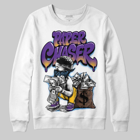 PURPLE Sneakers DopeSkill Sweatshirt Paper Chaser Boy Graphic Streetwear - White