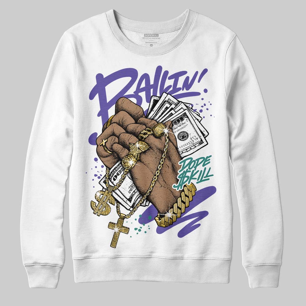 Jordan 5 OG “Grape” DopeSkill Sweatshirt Always Ballin' Graphic Streetwear - White