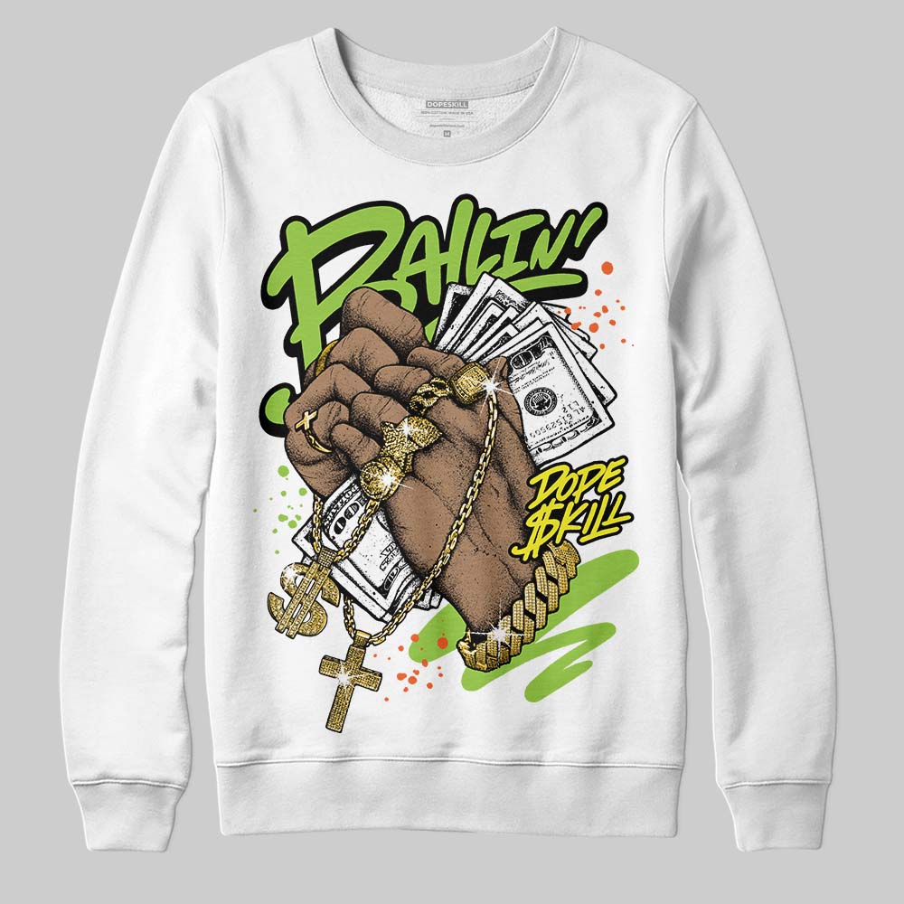 Neon Green Sneakers DopeSkill Sweatshirt Always Ballin' Graphic Streetwear - White