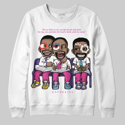 Dunk Low GS “Active Fuchsia” DopeSkill Sweatshirt First Sunday Graphic Streetwear - White