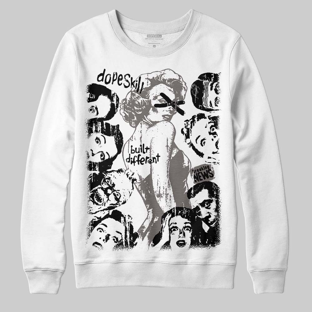 Jordan 4 Retro Cave Stone DopeSkill Sweatshirt Built Different Graphic Streetwear - White