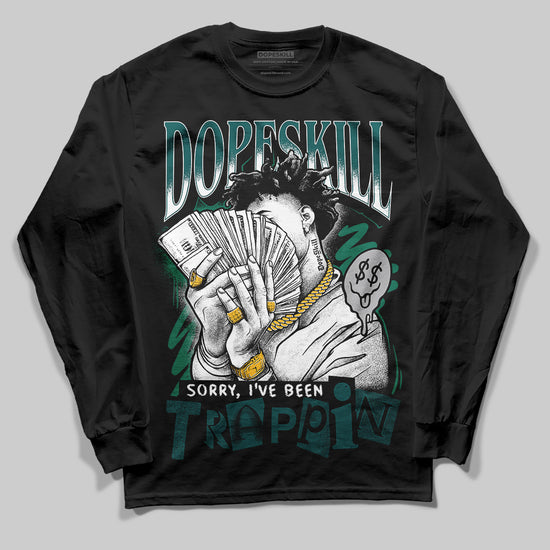 ASICS Gel-1130 'White Dark Neptune' DopeSkill Long Sleeve T-Shirt Sorry I've Been Trappin Graphic Streetwear - Black