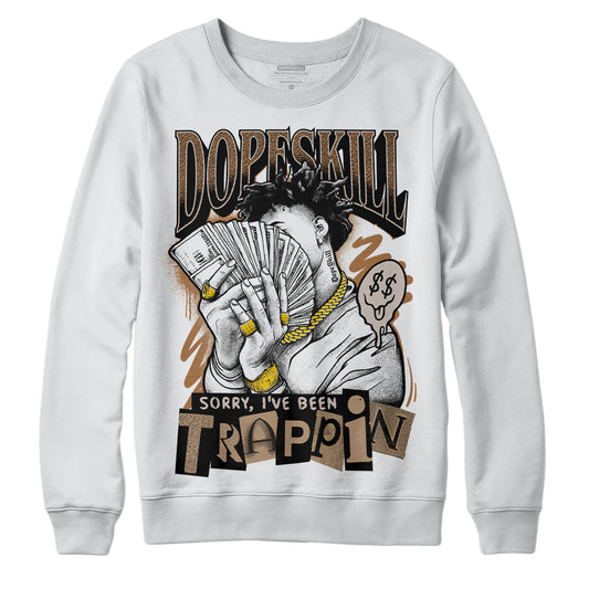 Jordan 3 Retro Palomino DopeSkill Sweatshirt Sorry I've Been Trappin Graphic Streetwear - White