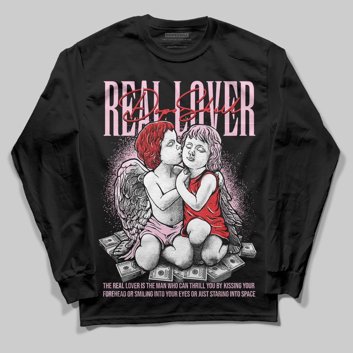 Awake NY x Air Jordan 5 Arctic Pink DopeSkill Long Sleeve T-Shirt Real Lover Graphic Streetwear - Black