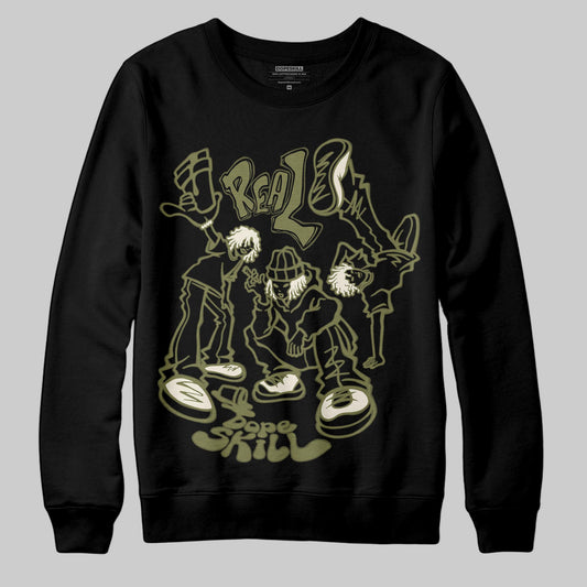 Jordan 3 “Medium Olive” aka “Family Affair” DopeSkill Sweatshirt Real Y2K Players Graphic Streetwear - black
