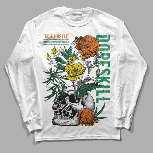 Green Sneakers DopeSkill Long Sleeve T-Shirt Side Hustle Graphic Streetwear - White