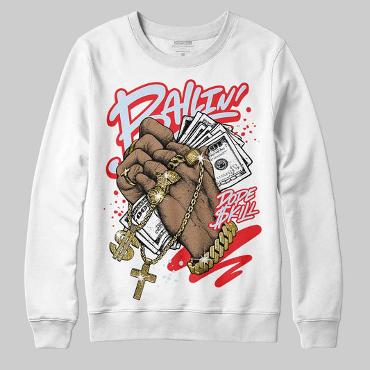 Jordan 11 Retro Cherry DopeSkill Sweatshirt Always Ballin' Graphic Streetwear - White