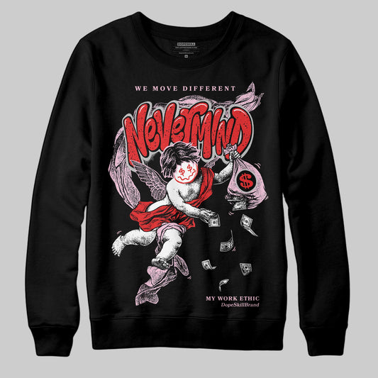 Awake NY x Air Jordan 5 Arctic Pink DopeSkill Sweatshirt Nevermind Graphic Streetwear - Black