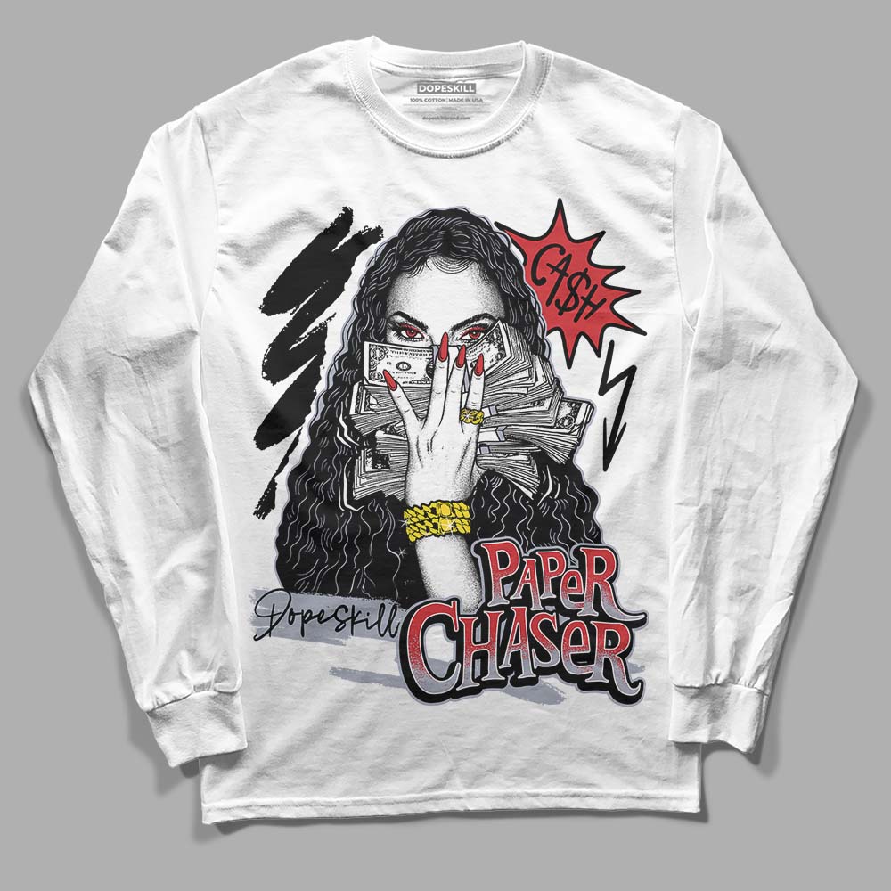 Jordan 4 “Bred Reimagined” DopeSkill Long Sleeve T-Shirt NPC Graphic Streetwear - White