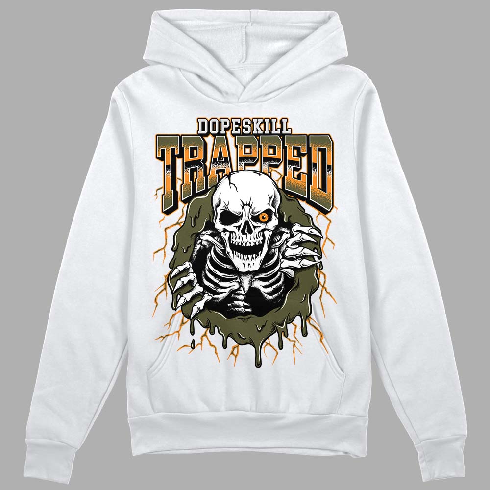 Jordan 5 "Olive" DopeSkill Hoodie Sweatshirt Trapped Halloween Graphic Streetwear - White