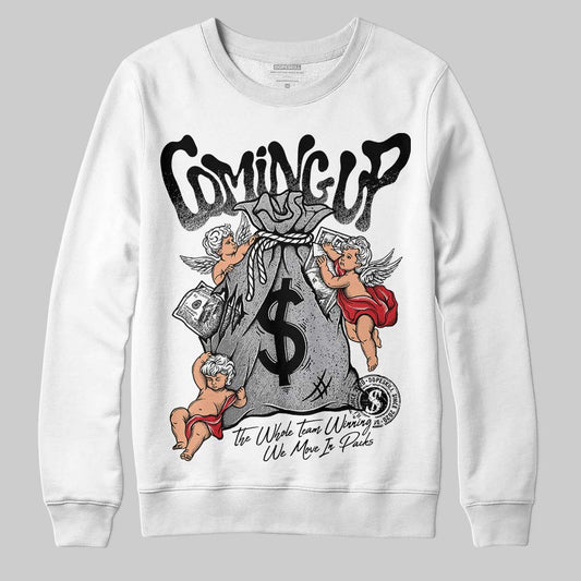 Jordan 4 OG “White Cement” DopeSkill Sweatshirt Money Bag Coming Up Graphic Streetwear - White