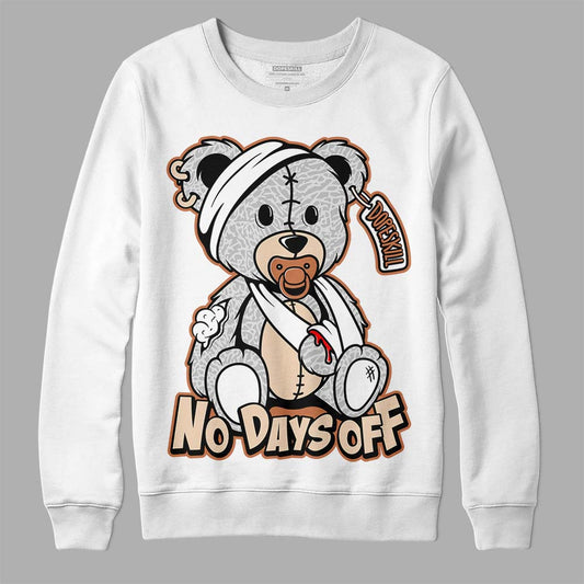 Jordan 3 Craft “Ivory” DopeSkill Sweatshirt Hurt Bear Graphic Streetwear - White 
