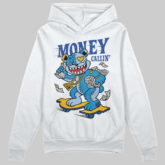 Royal Blue Sneakers DopeSkill Hoodie Sweatshirt Money Callin' Graphic Streetwear - White