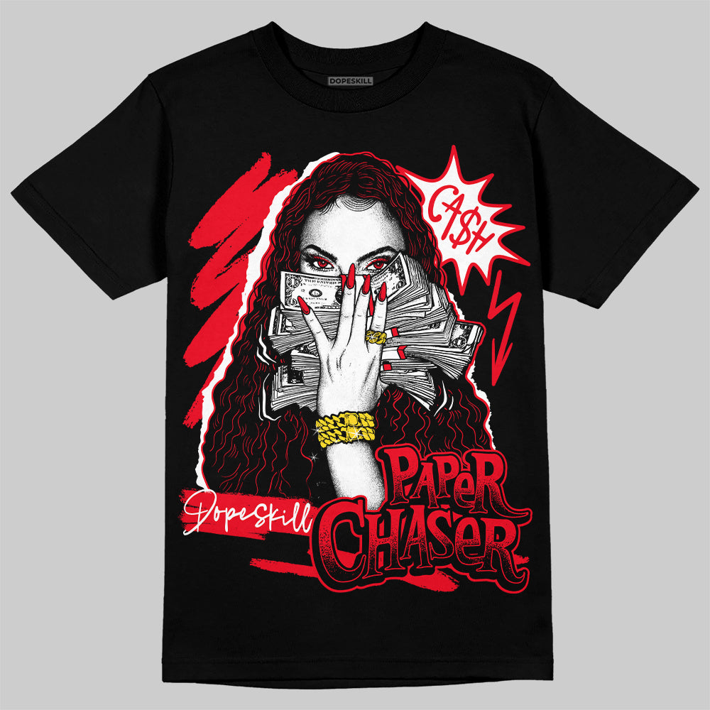 Jordan 4 Red Thunder DopeSkill T-Shirt NPC Graphic Streetwear - Black