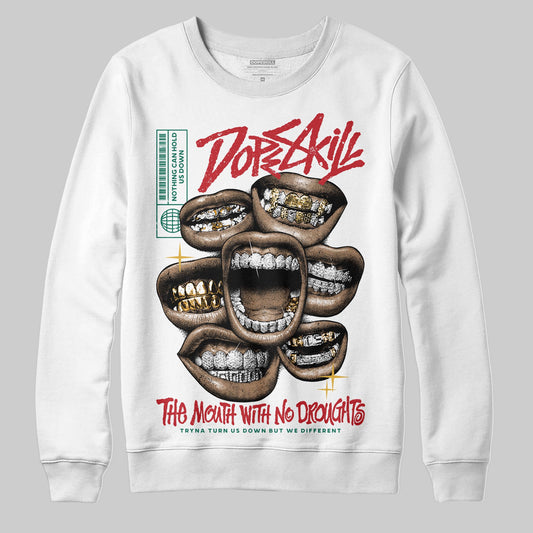 Jordan 3 Mexico 'El Vuelo' DopeSkill Sweatshirt The Mouth With No Droughts Graphic Streetwear - White