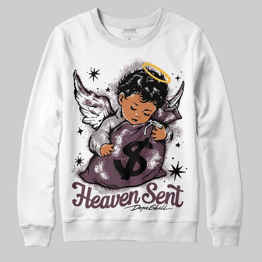A Ma Maniére x Air Jordan 5 “Violet Ore” DopeSkill Sweatshirt Heaven Sent Graphic Streetwear - WHite