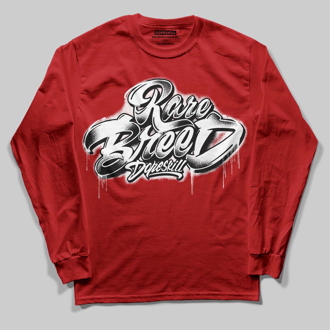 Nigel Sylvester x Air Jordan 4 ‘Brick by Brick’ DopeSkill Long Sleeve T-Shirt Rare Breed Type Graphic Streetwear - red