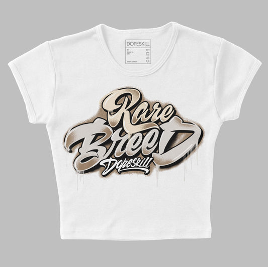 Jordan 5 SE “Sail” DopeSkill Women's Crop Top Rare Breed Type Graphic Streetwear - White