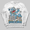 Jordan 4 Denim “Worn Blue” DopeSkill Long Sleeve T-Shirt Born To Be Rich Graphic Streetwear - White