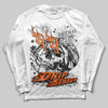 Orange, Black and White Sneakers DopeSkill Long Sleeve T-Shirt Drip Season Graphic Streetwear - White