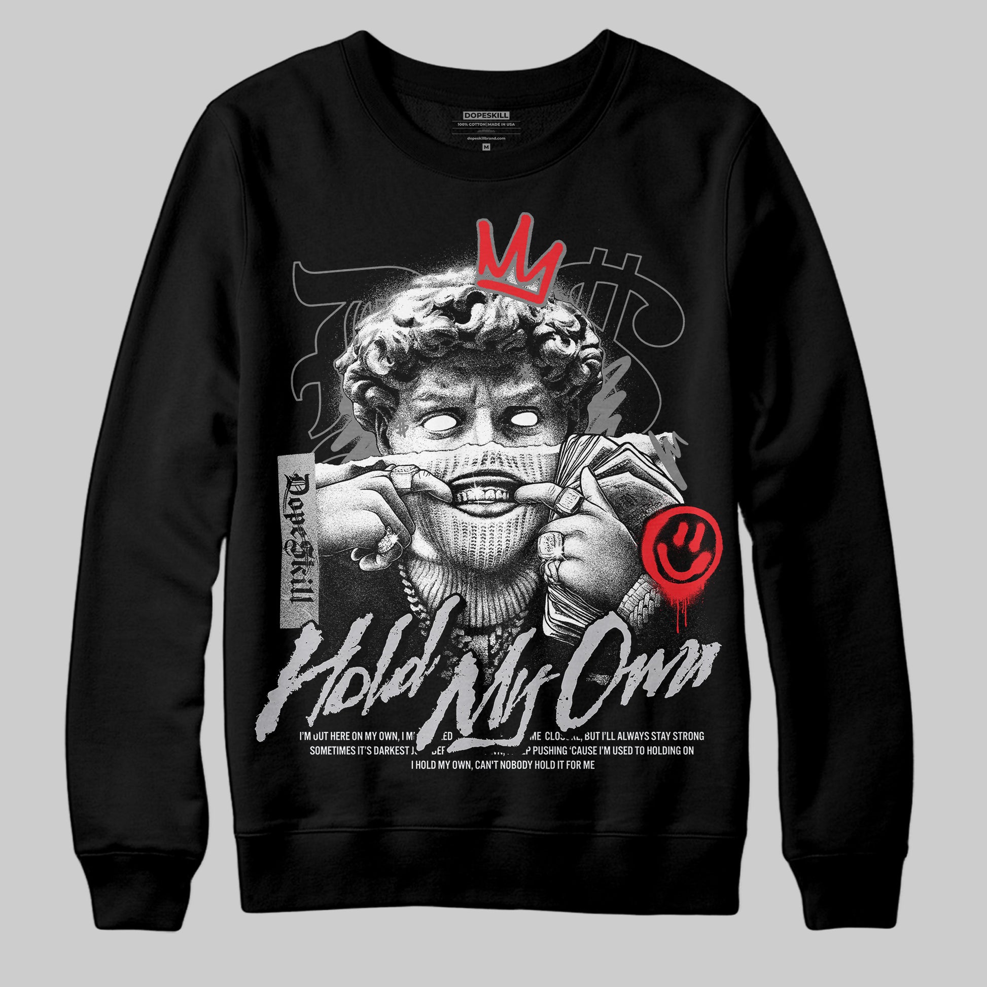 Grey Sneakers DopeSkill Sweatshirt In My Way Graphic Streetwear - Black