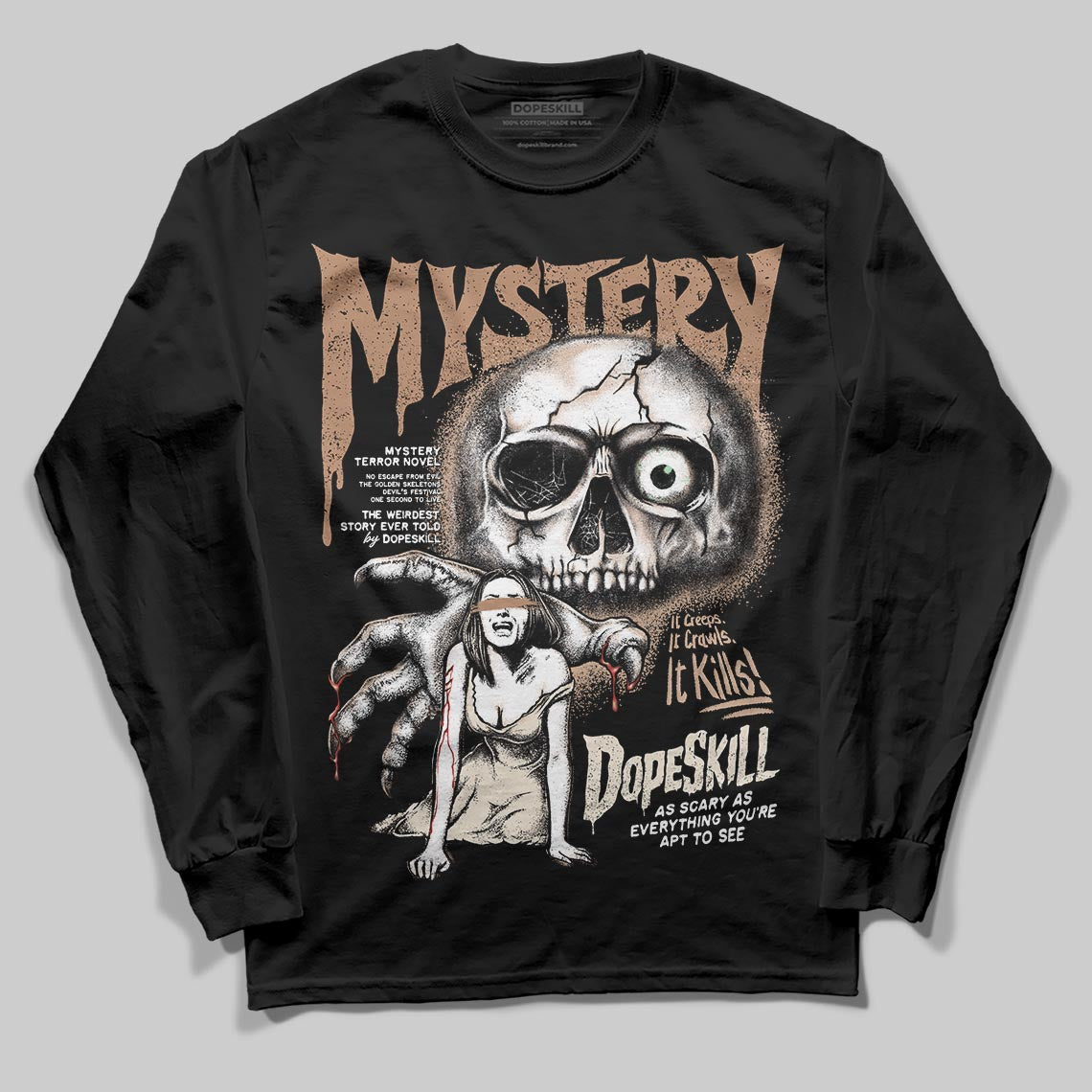 Jordan 4 Retro Cozy Girl DopeSkill Long Sleeve T-Shirt Mystery Ghostly Grasp Graphic Streetwear - black