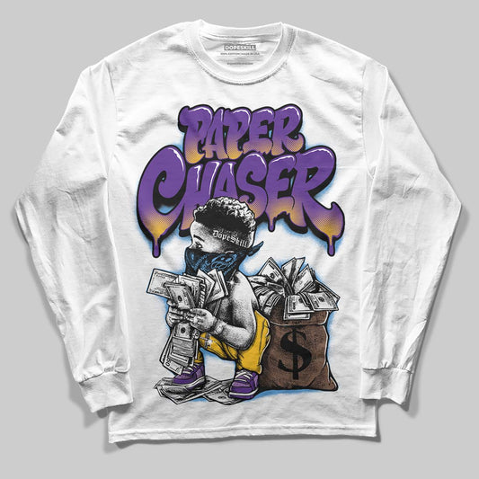 PURPLE Sneakers DopeSkill Long Sleeve T-Shirt Paper Chaser Boy Graphic Streetwear - White