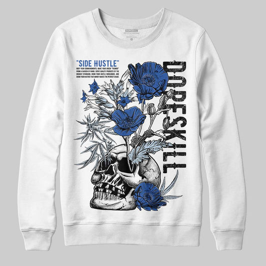 Awake NY x Jordan 5 Retro 'Black Racer Blue' DopeSkill Sweatshirt Side Hustle Graphic Streetwear - White