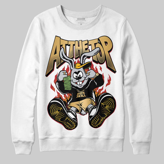 Jordan 12 Retro 'Taxi' 2025 DopeSkill Sweatshirt At The Top Graphic Streetwear - White