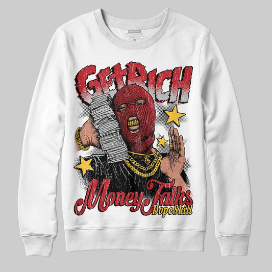 Jordan 14 Retro Ferrari (2025) DopeSkill Sweatshirt Get Rich Graphic Streetwear - White