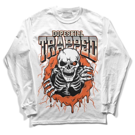 Jordan 3 Georgia Peach DopeSkill Long Sleeve T-Shirt Trapped Halloween Graphic Streetwear - White