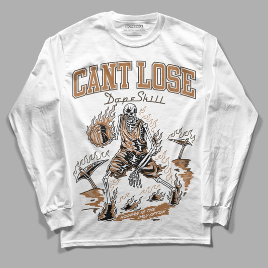 Jordan 3 Retro Palomino DopeSkill Long Sleeve T-Shirt Cant Lose Graphic Streetwear - White