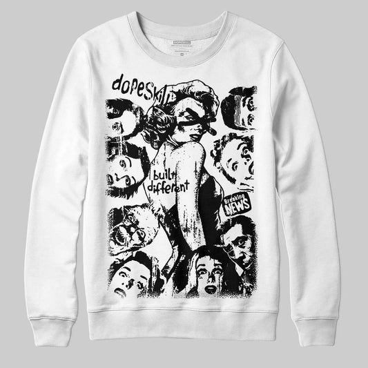 Dunk Low Panda White Black DopeSkill Sweatshirt Built Different Graphic Streetwear - White