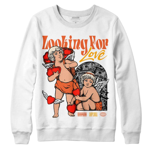 Jordan 3 Georgia Peach DopeSkill Sweatshirt Looking For Love Graphic Streetwear - White